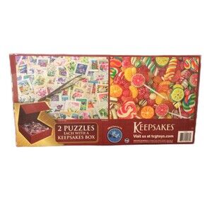 Keepsakes SureLox x2 Puzzles 1,000 pcs-Stamp collection/Fruit Candy 27"x19"